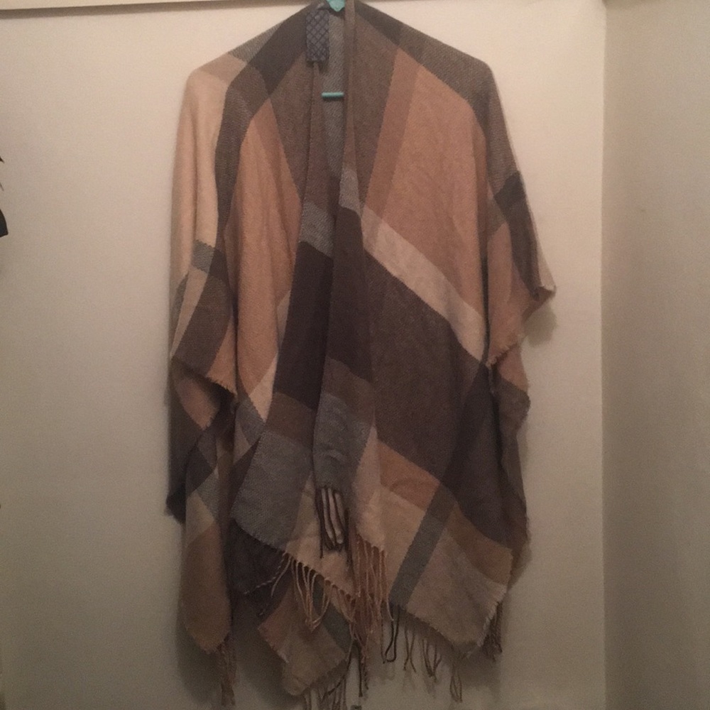 Plaid Poncho